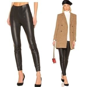 Lovers + Friends Revolve Keaton Black Leggings Faux Leather NWT
